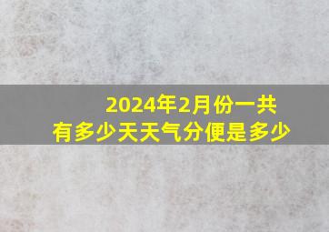 2024年2月份一共有多少天天气分便是多少