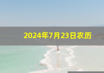 2024年7月23日农历