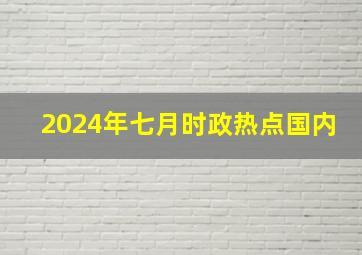 2024年七月时政热点国内