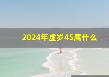 2024年虚岁45属什么