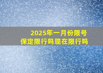 2025年一月份限号保定限行吗现在限行吗