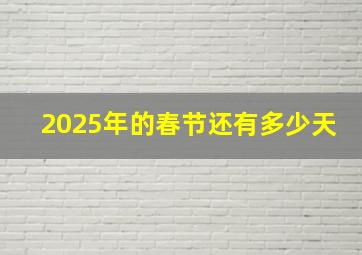 2025年的春节还有多少天