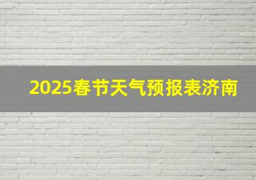 2025春节天气预报表济南