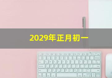 2029年正月初一