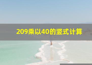 209乘以40的竖式计算