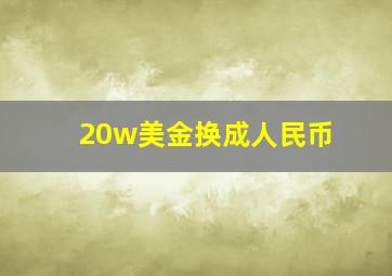 20w美金换成人民币