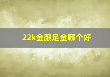 22k金跟足金哪个好