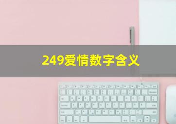 249爱情数字含义