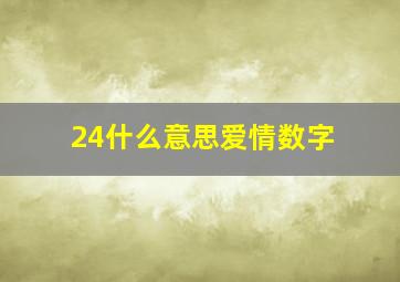 24什么意思爱情数字