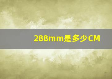 288mm是多少CM