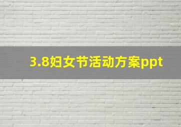 3.8妇女节活动方案ppt