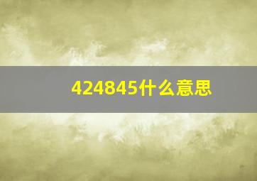 424845什么意思