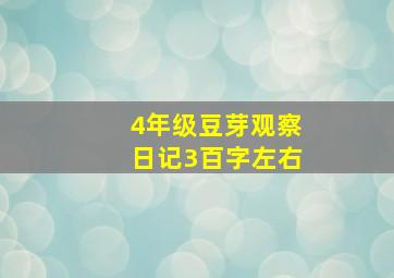 4年级豆芽观察日记3百字左右