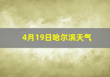 4月19日哈尔滨天气