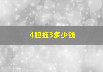 4胆拖3多少钱