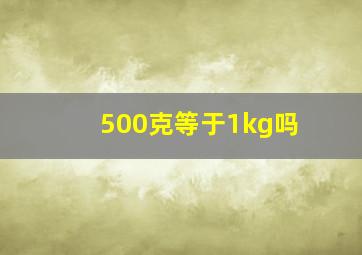 500克等于1kg吗