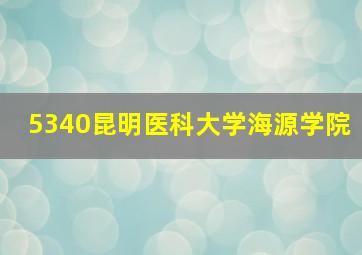 5340昆明医科大学海源学院