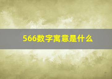 566数字寓意是什么