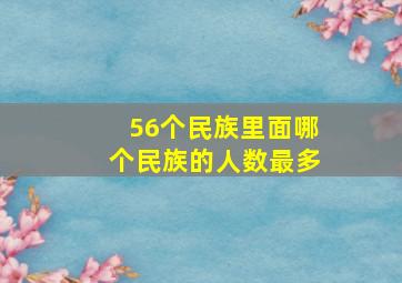 56个民族里面哪个民族的人数最多