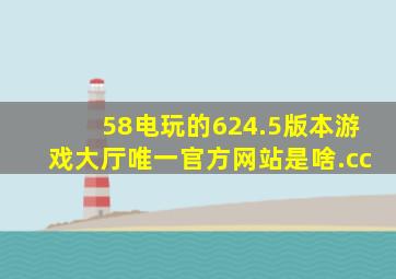 58电玩的624.5版本游戏大厅唯一官方网站是啥.cc