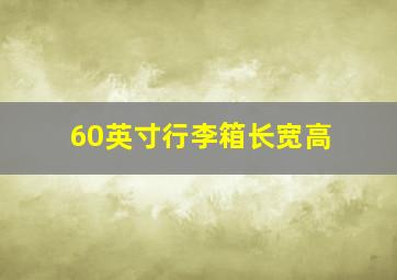 60英寸行李箱长宽高