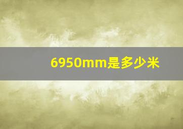 6950mm是多少米