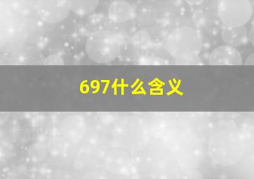 697什么含义