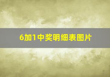 6加1中奖明细表图片