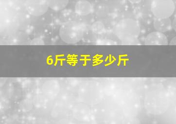 6斤等于多少斤