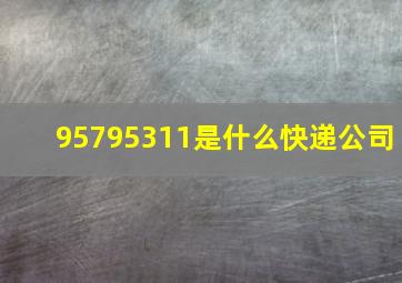 95795311是什么快递公司