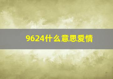 9624什么意思爱情