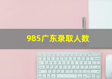 985广东录取人数