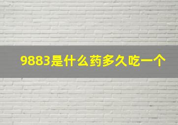 9883是什么药多久吃一个