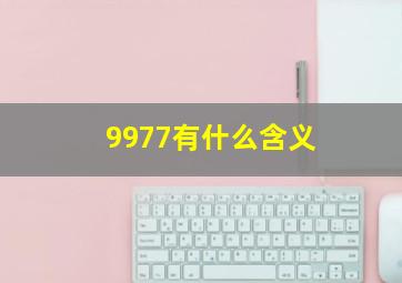 9977有什么含义