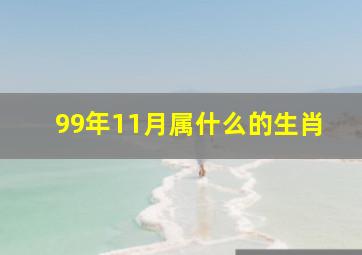 99年11月属什么的生肖