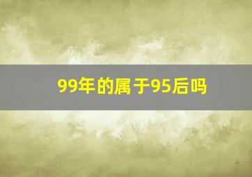 99年的属于95后吗