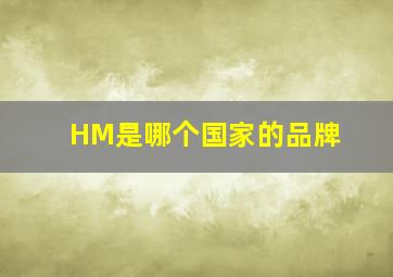 HM是哪个国家的品牌