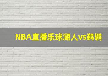 NBA直播乐球湖人vs鹈鹕