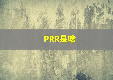 PRR是啥