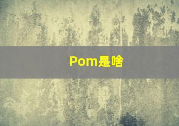 Pom是啥