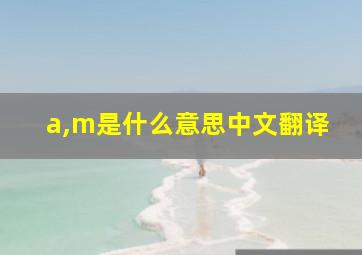 a,m是什么意思中文翻译