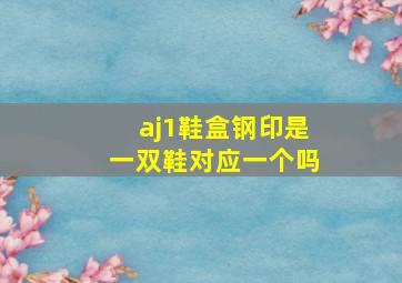 aj1鞋盒钢印是一双鞋对应一个吗