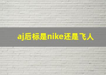 aj后标是nike还是飞人