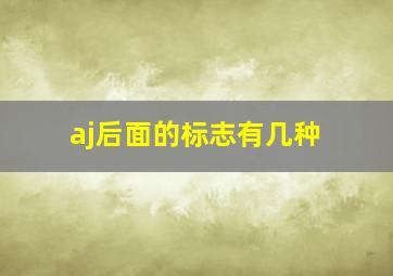 aj后面的标志有几种