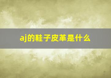 aj的鞋子皮革是什么