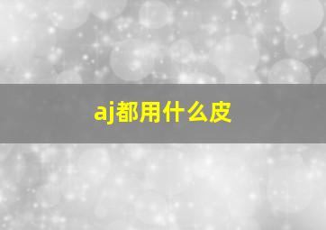 aj都用什么皮