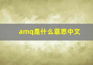 amq是什么意思中文