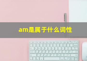 am是属于什么词性