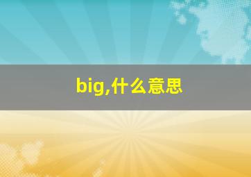 big,什么意思