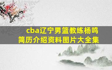 cba辽宁男篮教练杨鸣简历介绍资料图片大全集